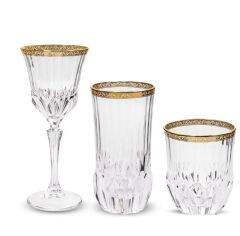 RCR Adagio 6'lı Altın Rimli Meşrubat Bardağı Seti 400 ml  000001000167898001