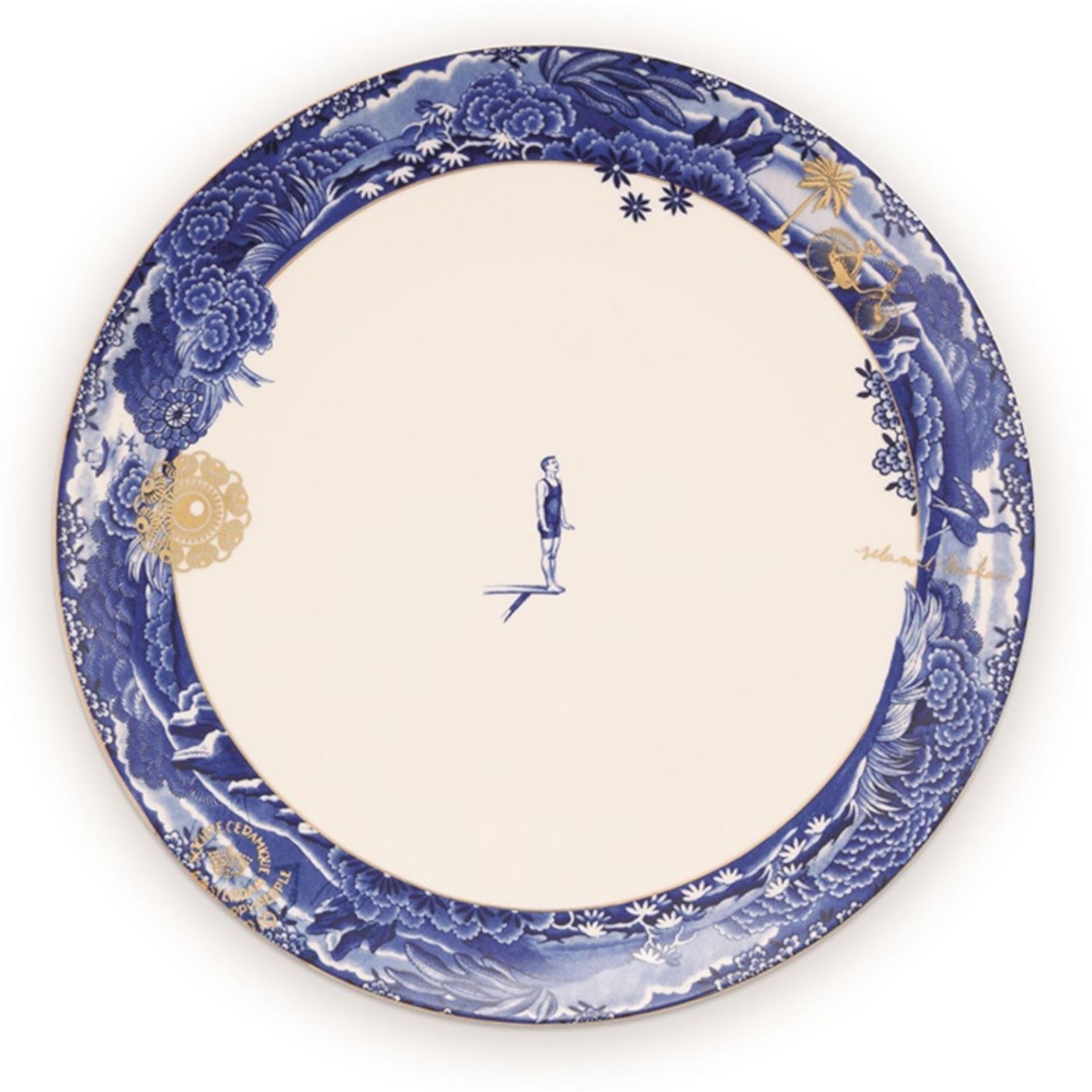 PİP HERİTAGE  MAVİ BORDÜRLÜ   YEMEK TABAĞI 26,5 CM 51001271