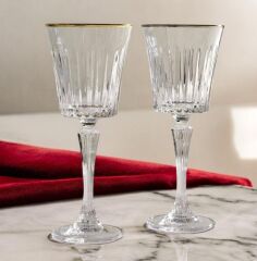 RCR Timeless 6'lı Altın Rimli Kadeh Seti 230 ml 000001000167913001