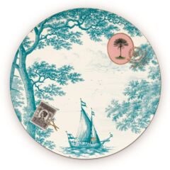 PİP HERİTAGE  TURKUAZ GEMİ DESENLİ TABAK 23 CM 51001270