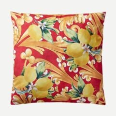 Capri Kırmızı Limonlu 43x43 cm Dekoratif Yastık CATY4343PLRD