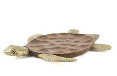 Gold Kaplumbağ Dek Ahşap Tabak 45x34x6cm P102.395506