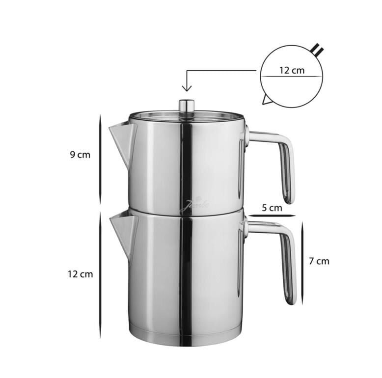Jumbo Metalix Midi Full Metal Çaydanlık