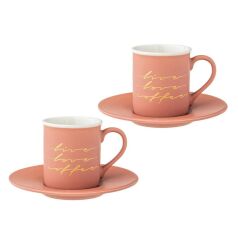 Joy Pembe 2 Kişilik Kahve Fincan Takımı 90 ml 500.01.01.8587