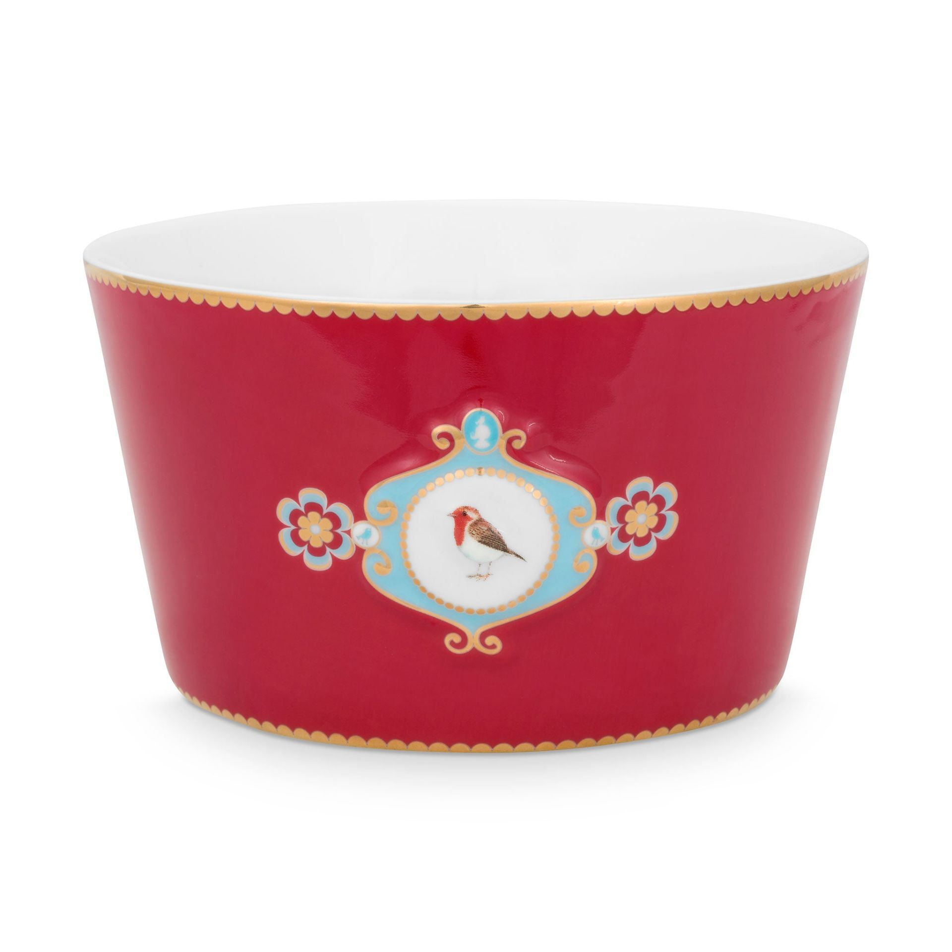 PİP LOVE BİRDS KIRMIZI MADALYON DESENLİ KASE 15 CM 51003158