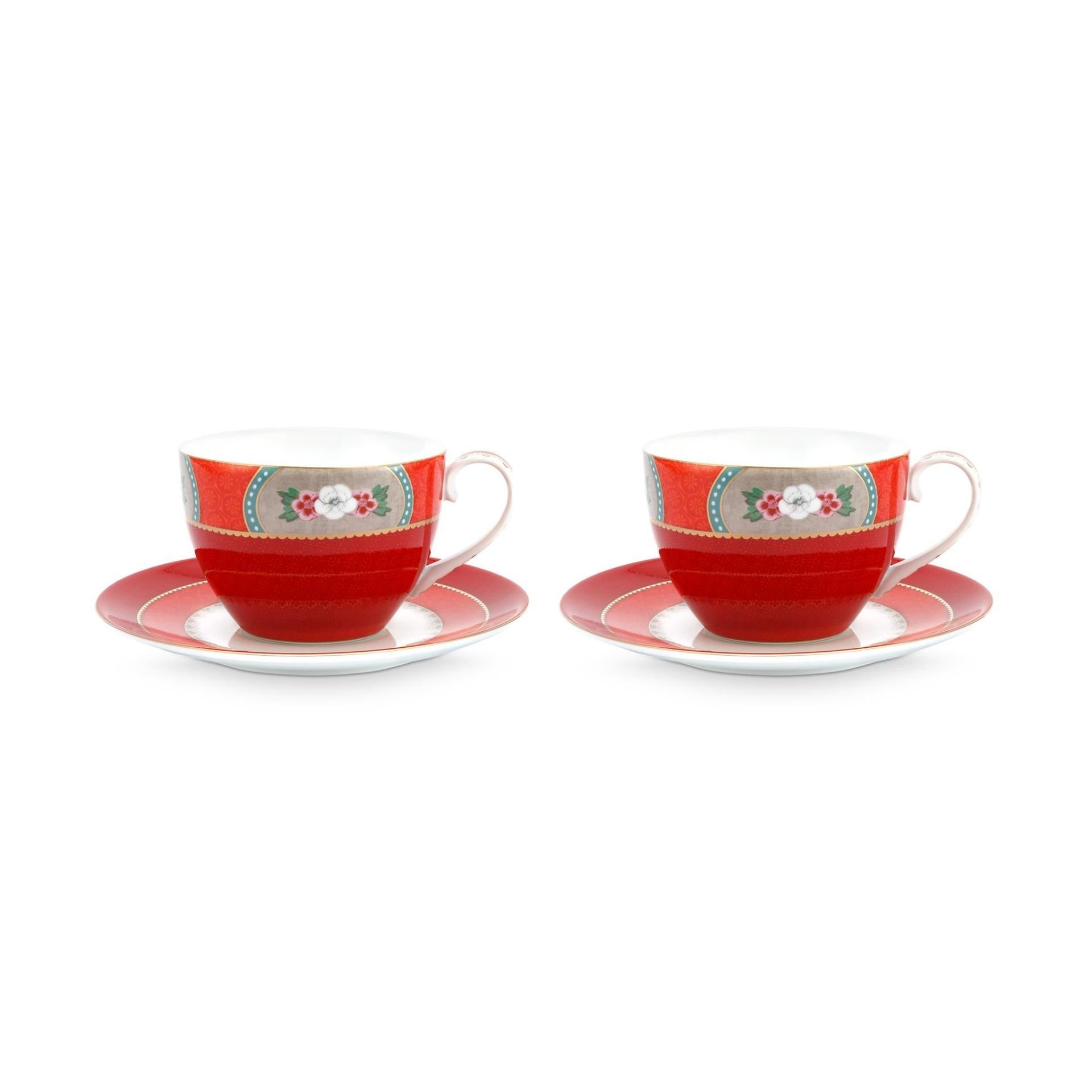 Kırmızı Porselen Çay Fincan Seti 280 Ml  51004095