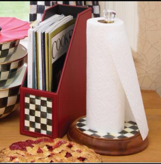 COURTLY CHECK WOOD PAPER TOWEL HOLDER 89231-40W