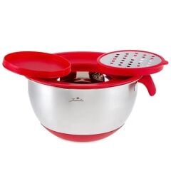 Jumbo Globe Plus Kırmızı Saklama Kabı Rendeli 20 cm 500.01.02.2720