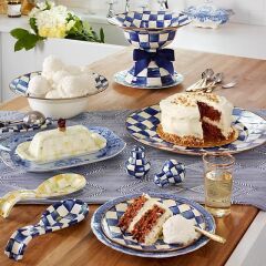 ROYAL CHECK ENAMEL SALT & PEPPER SHAKERS 89234-240