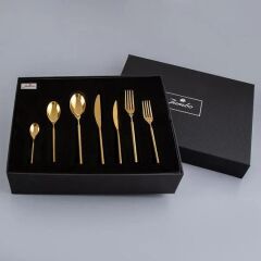 6000 Roller Titanyum Gold 84 Parça 12 Kişilik Çatal Kaşık Bıçak Seti 500.01.02.1957
