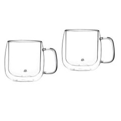 Jumbo Glory Double Wall Çift Çidarlı Kulplu 2'li Bardak 350 ml 500.01.01.7796