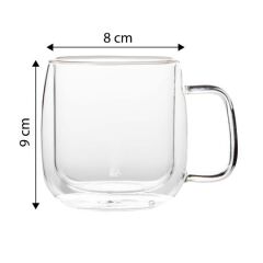 Jumbo Glory Double Wall Çift Çidarlı Kulplu 2'li Bardak 350 ml 500.01.01.7796