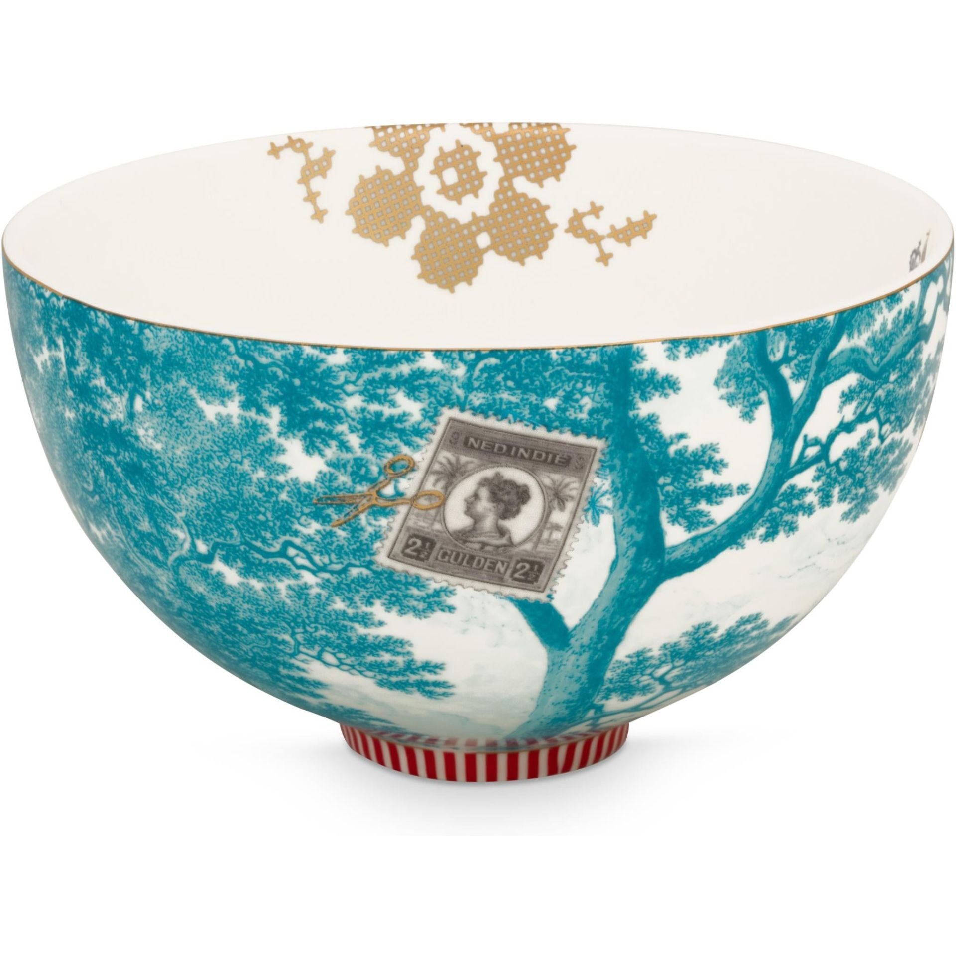 PİP HERİTAGE TURKUAZ GEMİ DESENLİ  KASE 18 CM 51003178