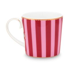 PİP LOVE BİRDS KIRMIZI/PEMBE ÇİZGİLİ KÜÇÜK MUG 150 ML 51002034