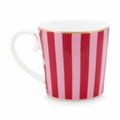 PİP LOVE BİRDS KIRMIZI/PEMBE ÇİZGİLİ MUG 250 ML 51002028