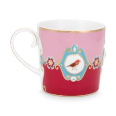 PİP LOVE BİRDS KIRMIZI/PEMBE MADALYON DESENLİ KÜÇÜK MUG 150 ML 51002032