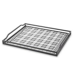 Black & White Tartan Butler's Tray 45105-011