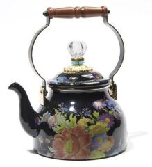 FLOWER MARKET 2 QUART TEA KETTLE - BLACK 89257-70