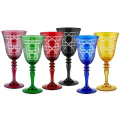 GLORİA KIRMIZI EL KESMESİ CAM KADEH 270 ML CA2440141RD
