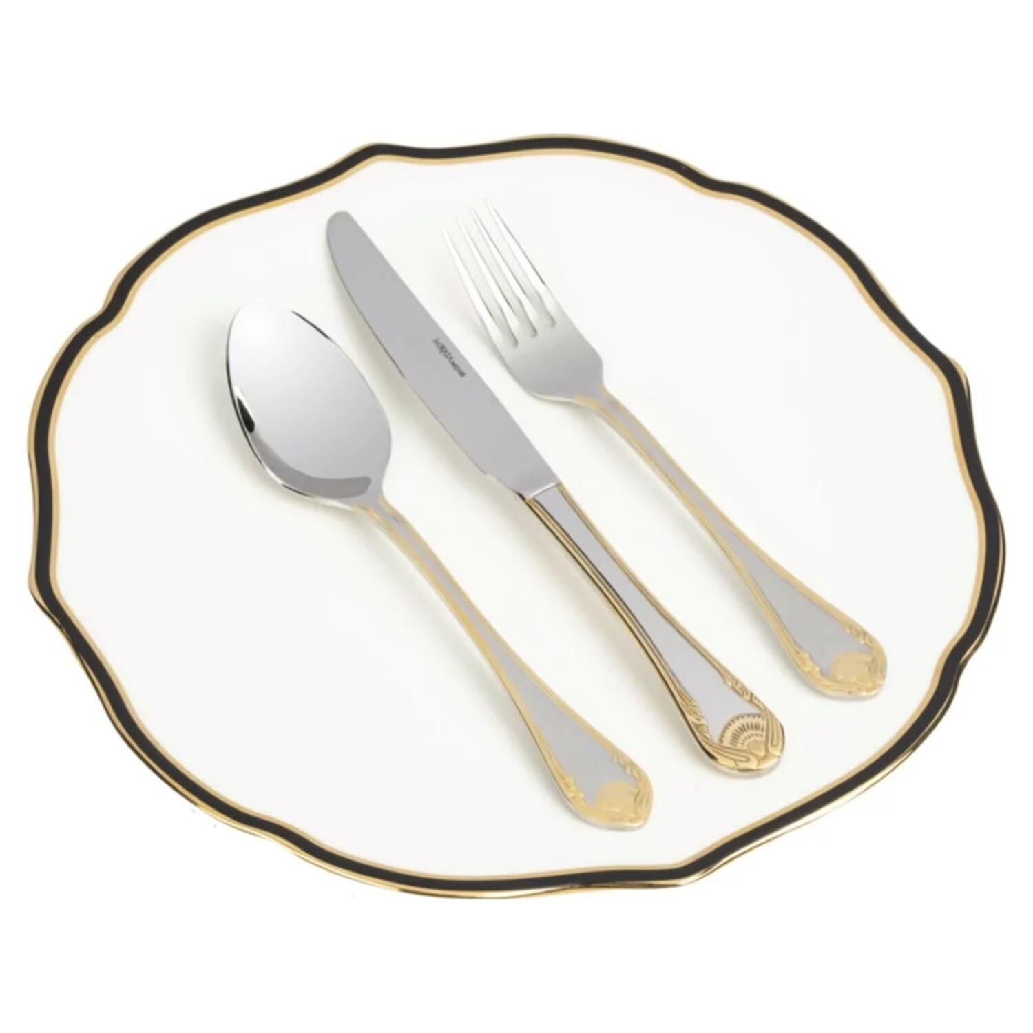 MİKASA MOOR 90 PARÇA BİANCA MİRROR GOLD ÇATAL KAŞIK BIÇAK SETİ P050.397104