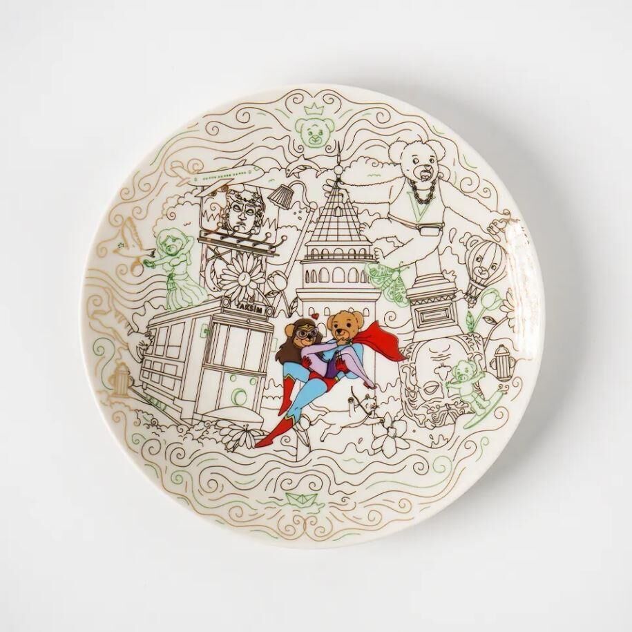 Vitelli İstanbul Galata Kulesi 20 Cm Porselen Tabak 16045