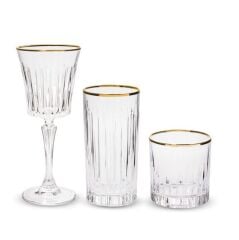 RCR Timeless 6'lı Altın Rimli Kadeh Seti 300 ml