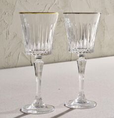 RCR Timeless 6'lı Altın Rimli Kadeh Seti 300 ml