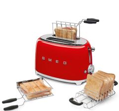 Smeg 2x2 Ekmek Kızartma Makinesi Red Tsf01rdeu