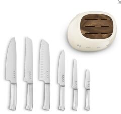 Smeg Kbsf02cr Standlı Bıçak Seti Krem