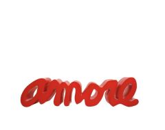 Amore(Aşk) Yazılı Kırmızı Puf