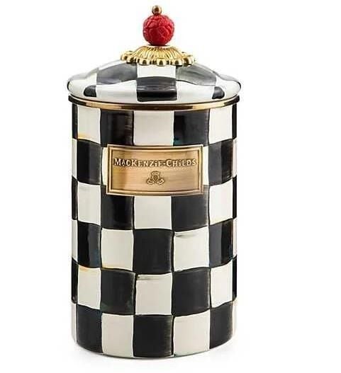 COURTLY CHECK ENAMEL CANİSTER - LARGE 89226-40R