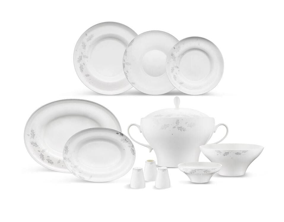 Jumbo Lace Leaf 62 Parça 12 Kişilik Yemek Takımı