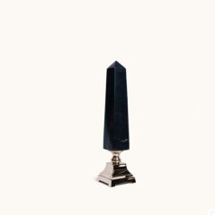 MARBLE BLACK BUYUK OBELISK DEKOR SILVER 12X12X50 CM 1DZ-300521S