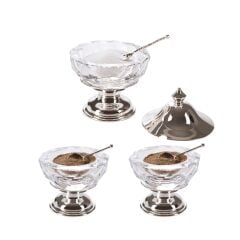 ANATOLİ IŞILTI TUZLUK BİBERLİK  SETİ  GÜMÜŞ KAPLAMA M01051250001087