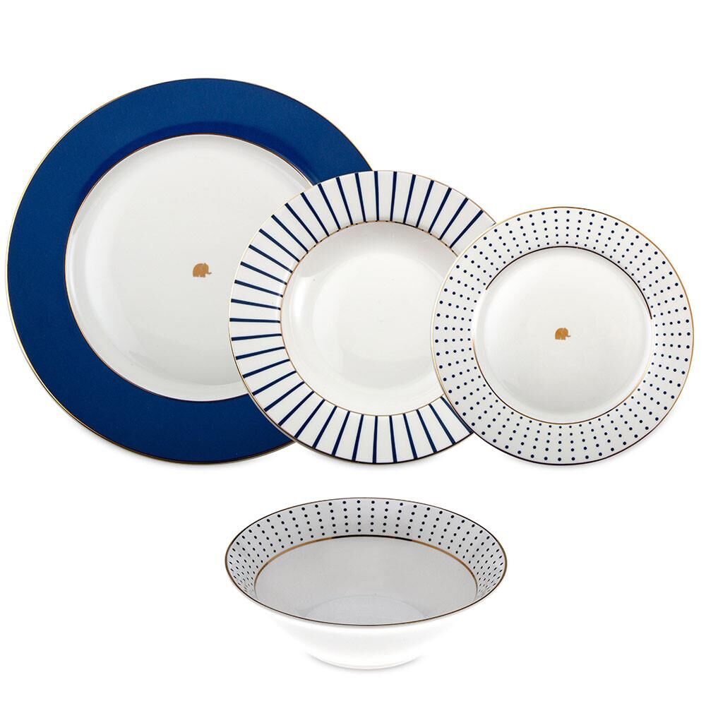 Jumbo Navy 24 Parça 6 Kişilik Yemek Takımı 500.02.23.0048