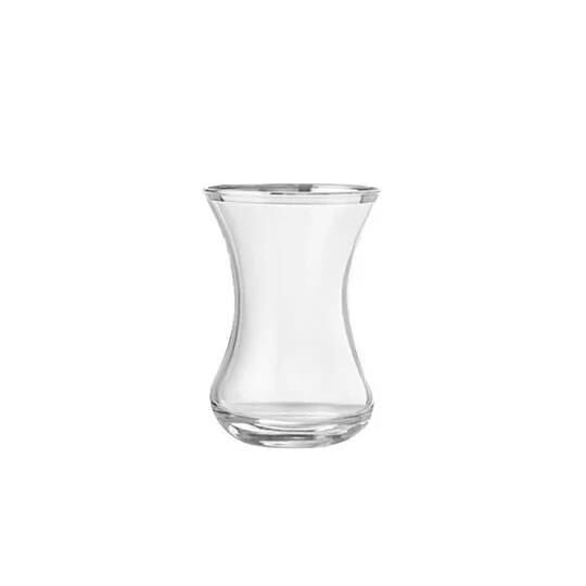 Jumbo Ribbon Platin İnce Belli 6'Lı Çay Bardağı 500.01.01.3324