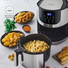 Homend Airfryday 2502H 8 Farklı Program, Dokunmatik Ekran, 5 L Yağsız Fritöz 700.01.01.0420