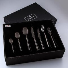9400 Titanyum Siyah 12 Kişilik 84 Parça Çatal Kaşık Bıçak Takımı 500.01.01.4958