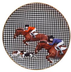 VİTELLİ Equestrian Mavi & Kırmızı Ceketli 27 Cm Porselen Tabak-17001