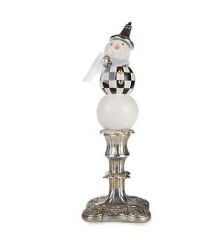 Vintage Silver Pedestal Snowman - Tall 35540-1121