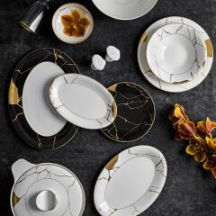 Marble 12 Kişilik 61 Parça Bone Yemek Takımı 500.01.01.4399