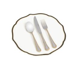 Verde Gold 90 Parça Çatal-Bıçak-Kaşık Seti P050.M101G